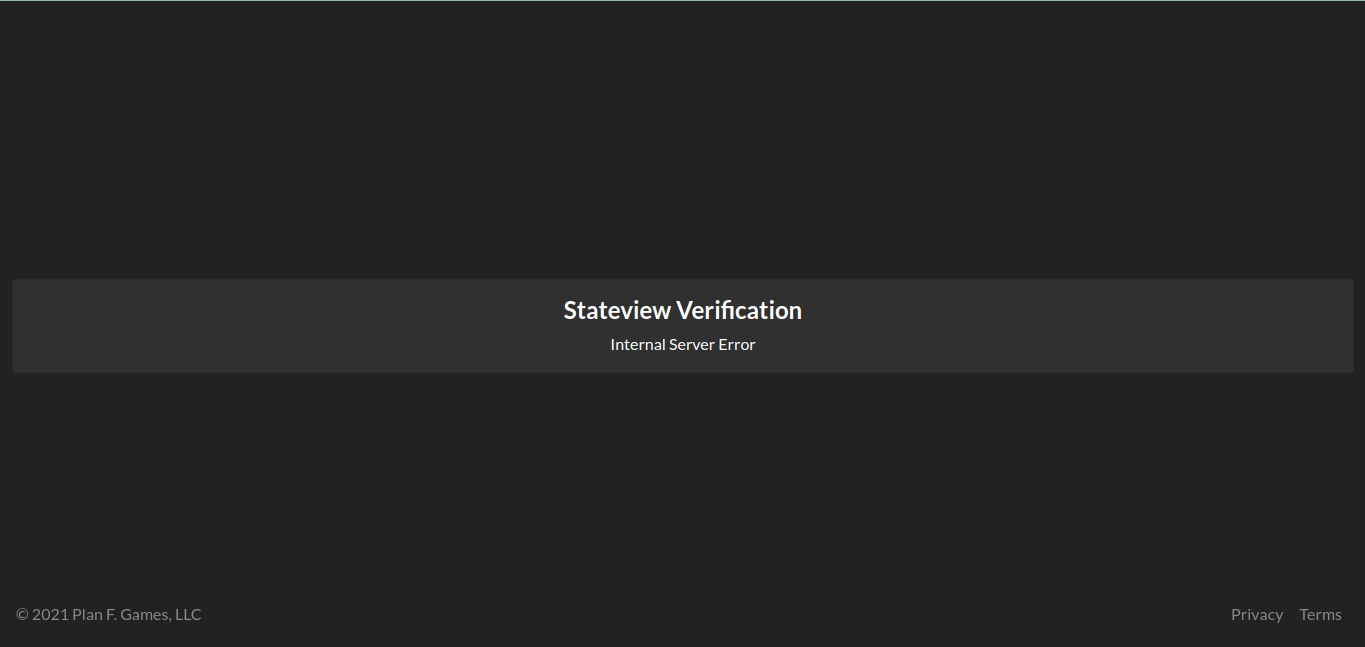 Main server verification issues bug reports stateview forums